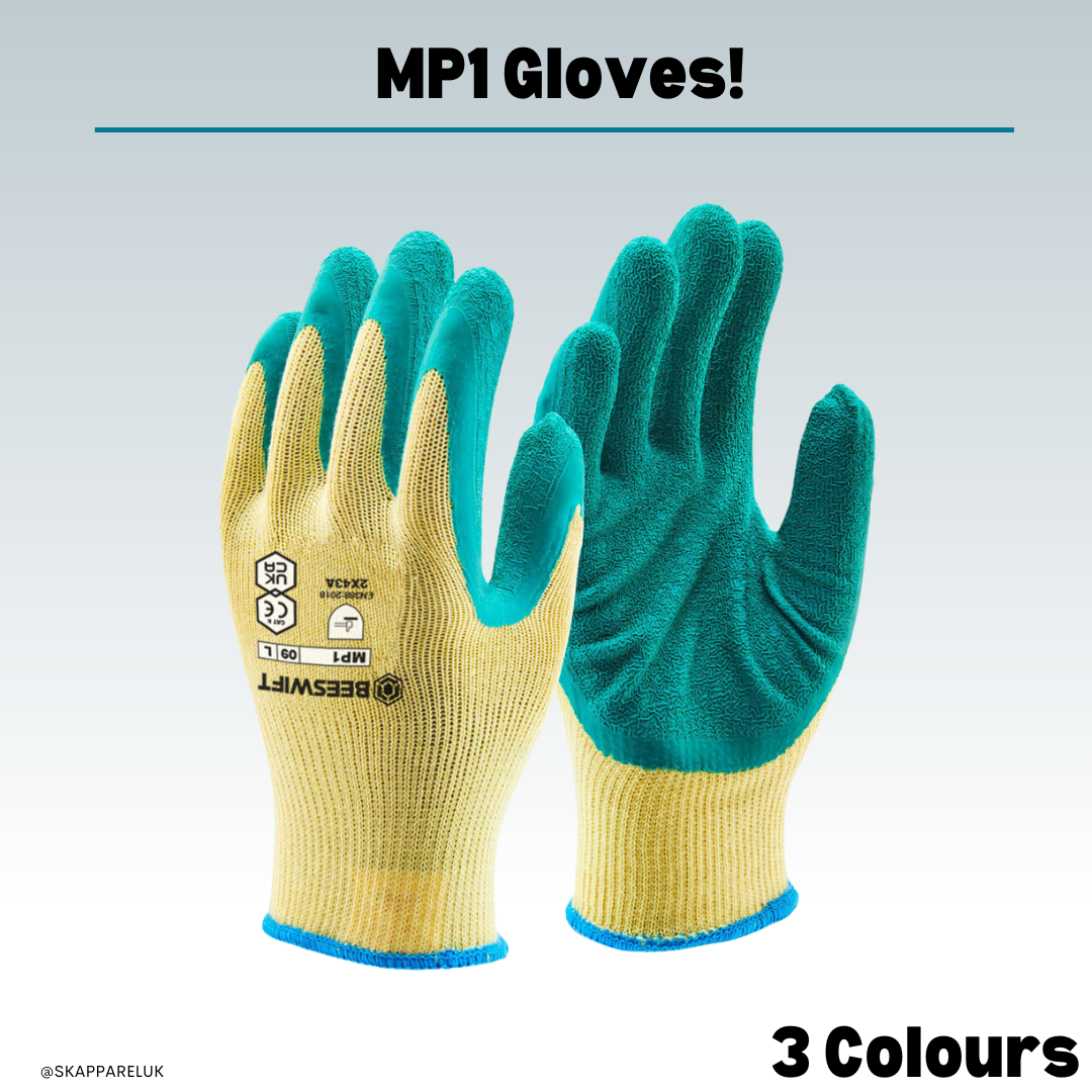 MP1 Gloves - Latex Palm Coated