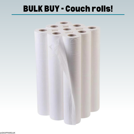 BULK BUY - Disposable White Hygiene Couch Rolls 20" 40M